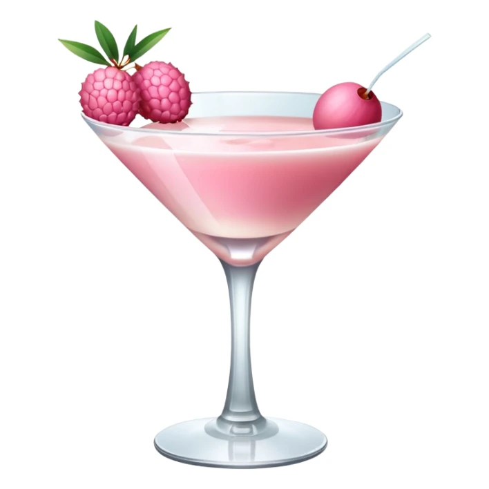 baby pink lychee martini drink sticker