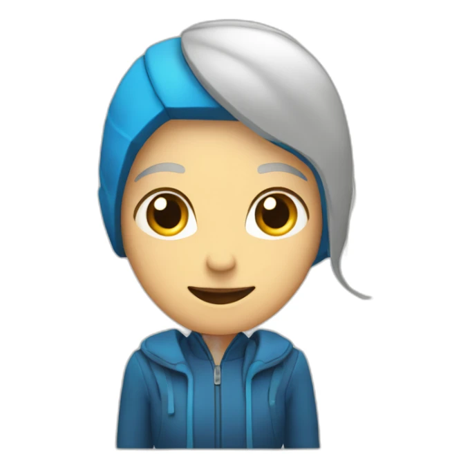 Une personne et un coeur sticker