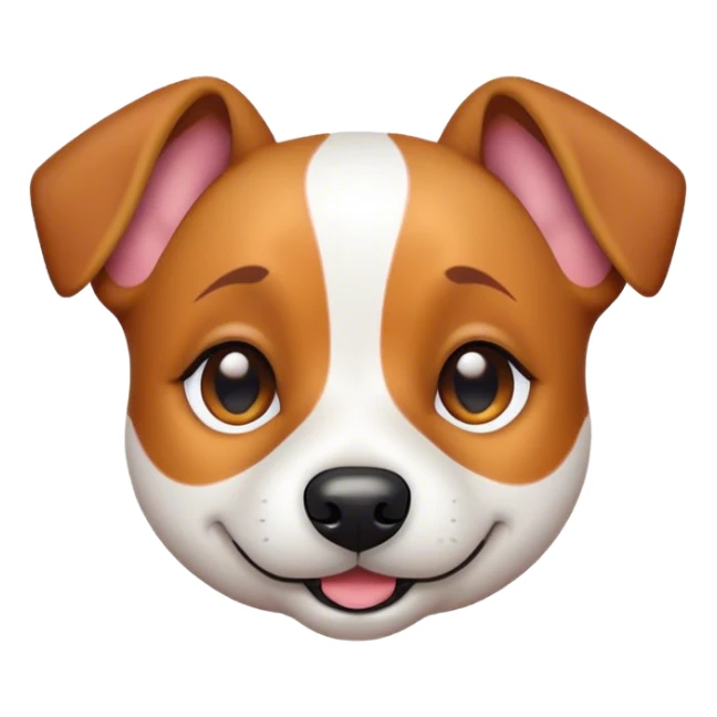 Cinematic Cute Jack Russell Terrier Portrait Emoji, Head tilted playfully and inquisitively, featuring a charming, small yet spirited body with a smooth, glossy coat, round, sparkling eyes full of delightful curiosity, and an endearing, mischievous smile, Simplified yet irresistibly adorable features, highly detailed, glowing with a warm, inviting glow, high shine, affectionate and lively, stylized with a touch of whimsical canine charm, soft glowing outline, capturing the essence of a mischievous yet lovable Jack Russell Terrier that seems as if it could scamper out of the screen into your arms! sticker
