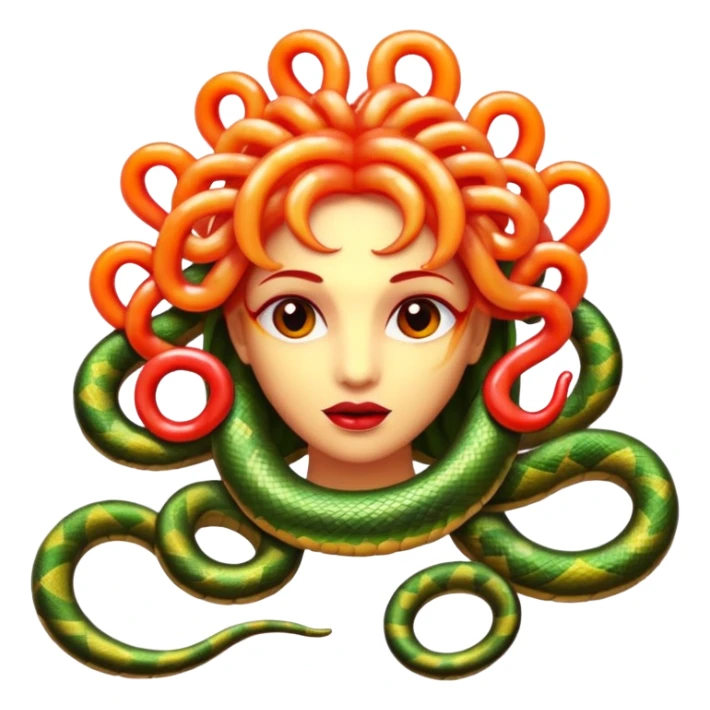  Medusa snake are made of jelly and candy  sticker