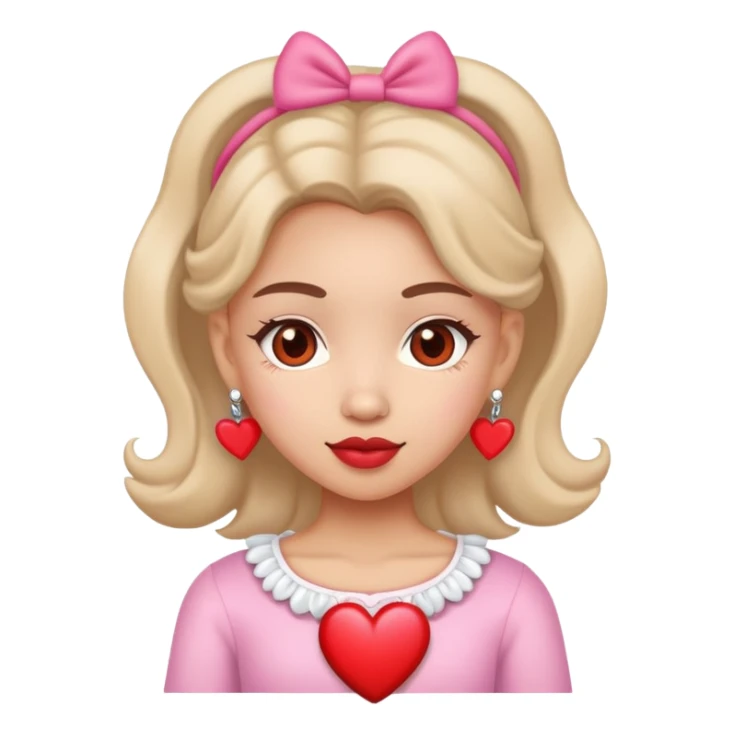 Girly girl with heart accessories sticker