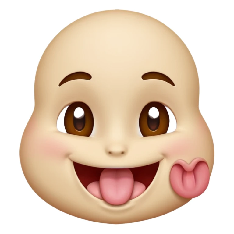 Face with tongue out, smiling and blushing and eyes rolled back  sticker