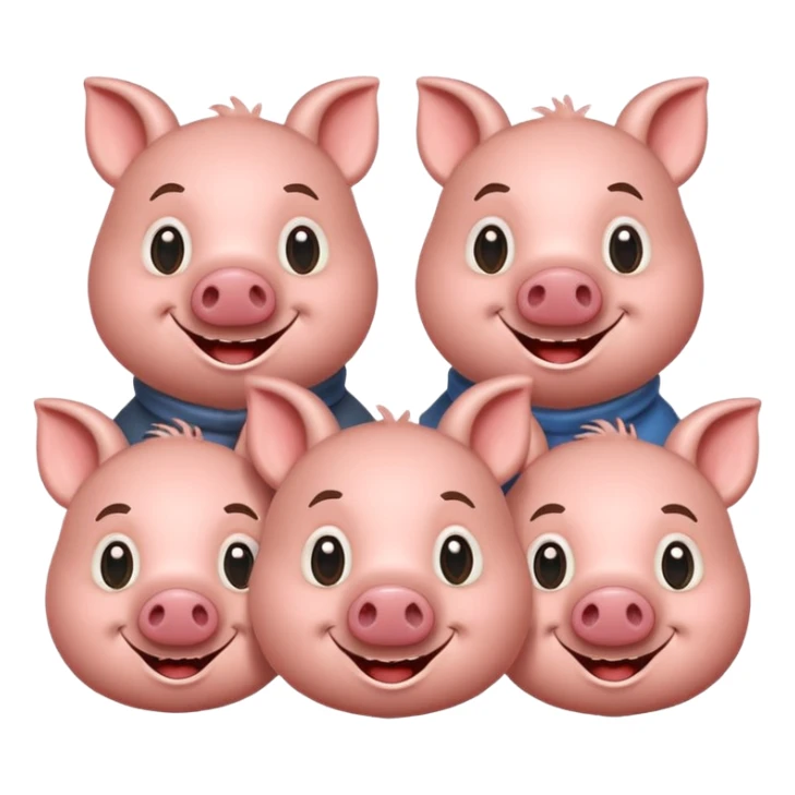 three little pigs and big bad wolf sticker