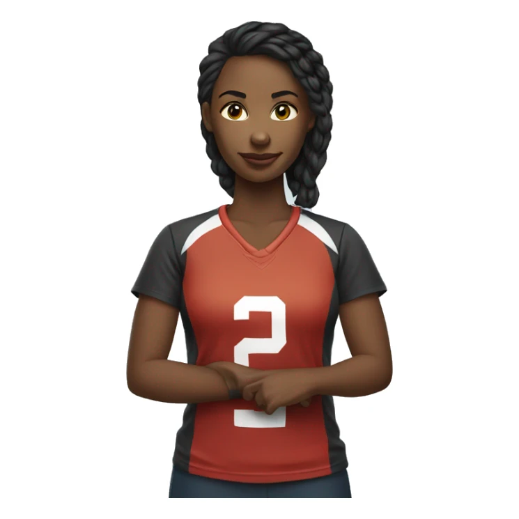 female player with a Bay F t-shirt sticker