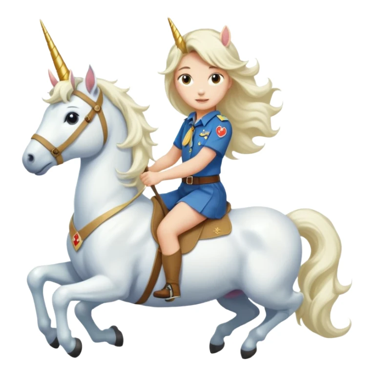 unicorn scout girl sticker