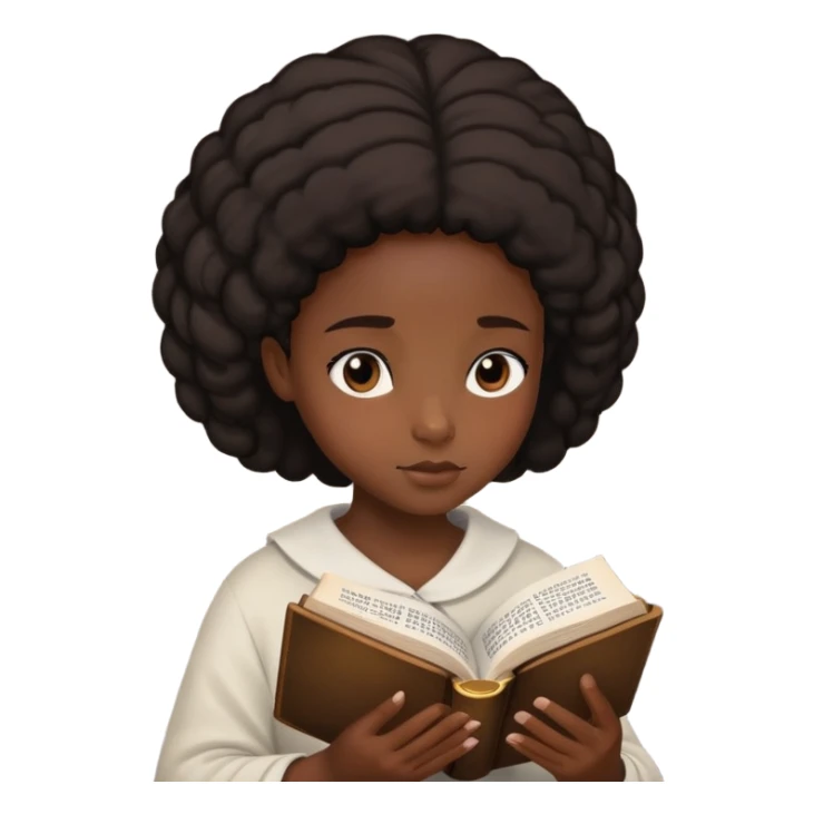 dark black girl reading the bible  sticker