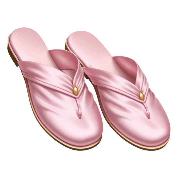 Light pink silk slippers and robe sticker
