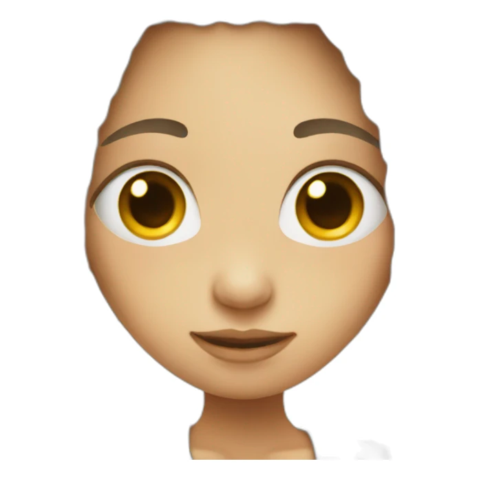 a white emoji girl with dreads sticker