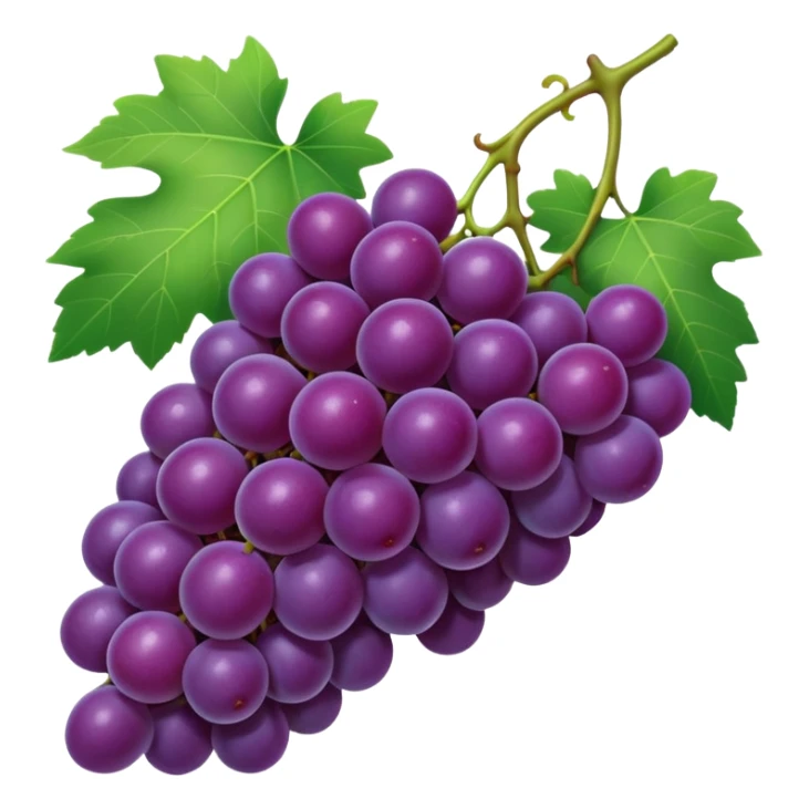 concord grape, realistic purple grapes with a green stem sticker