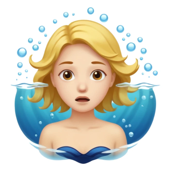 Underwater woman sticker