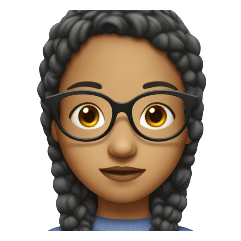 Girl wearing glasses and has a mole under the eye sticker