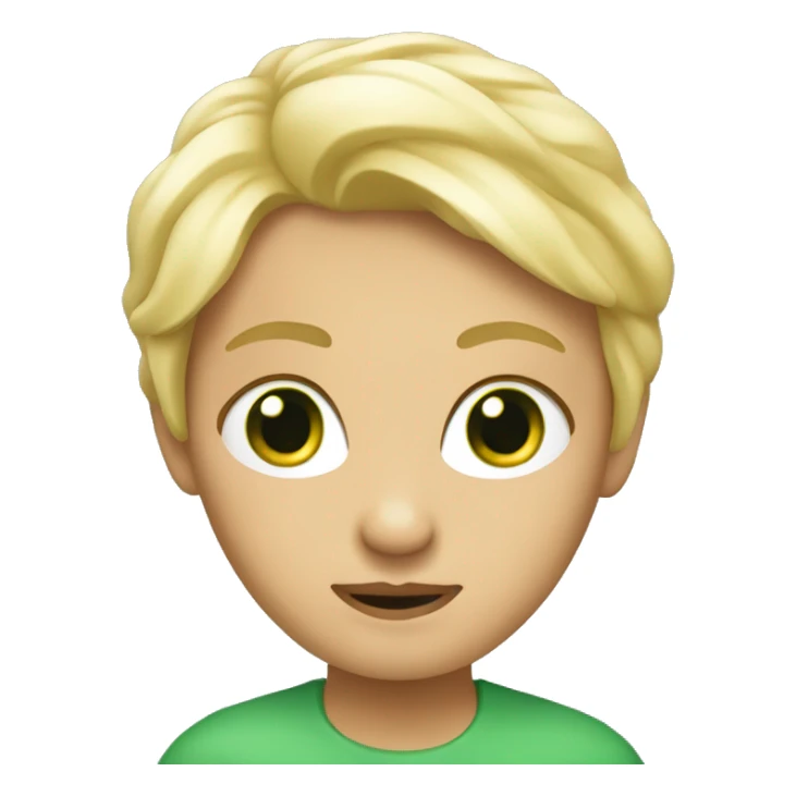 un adolecent blond avec des yeux vert sticker
