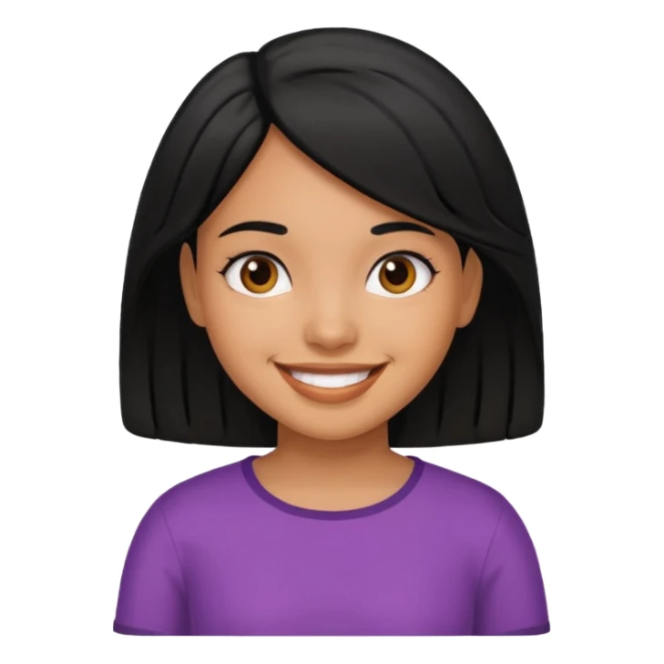 hispanic kid, girl with black hair sticker
