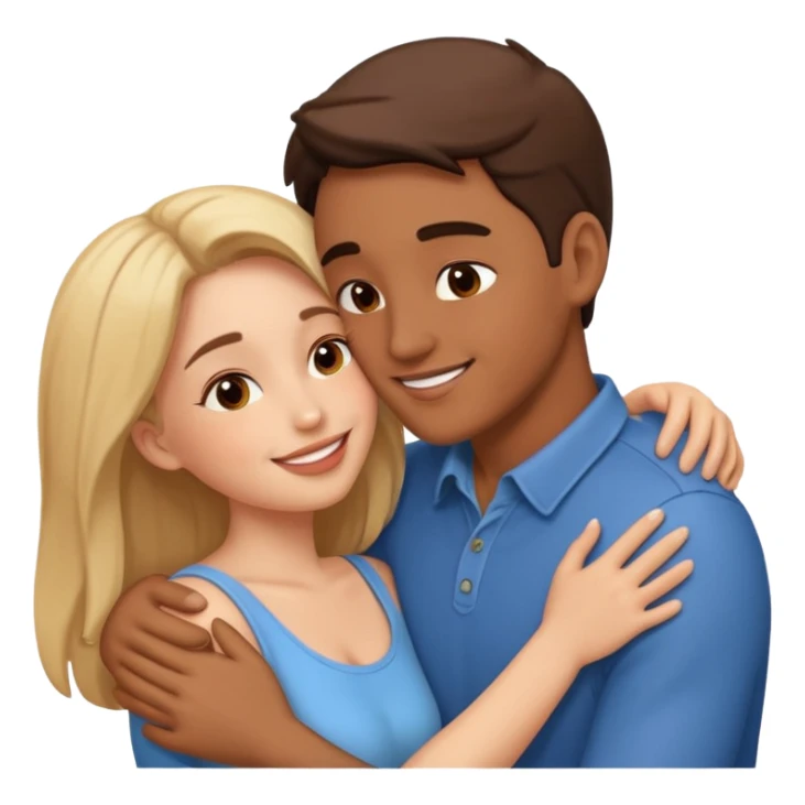 Hugging and kissing sticker