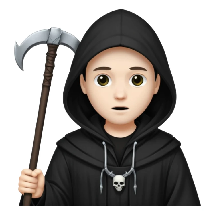 la mort avec sa capuche et sa faux sticker