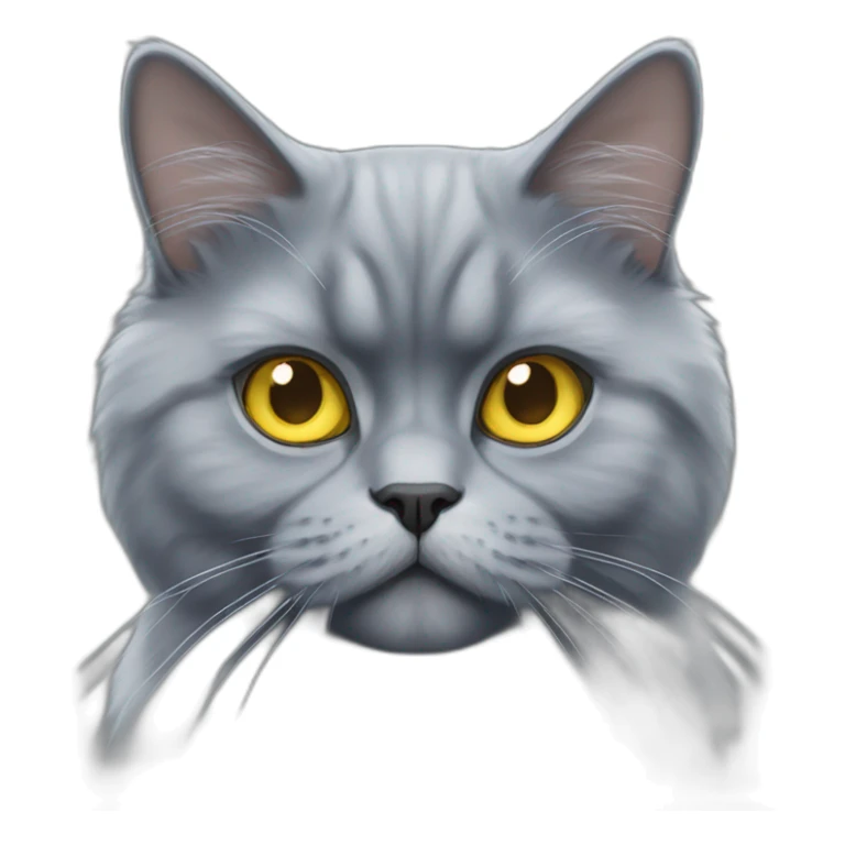 Blue grey Persian cat With yellow eyes sticker