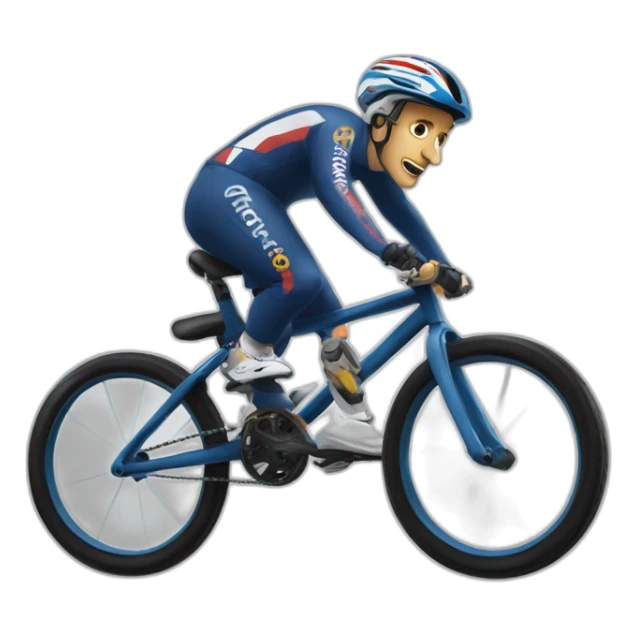 emanuel macron ride a bmx race bike sticker