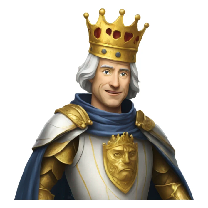 king baldwin IV face mask up who raises his hand to greet sticker