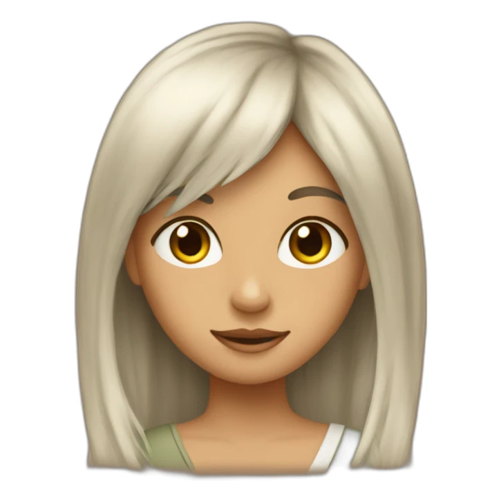 The side peofile of a girl sticker