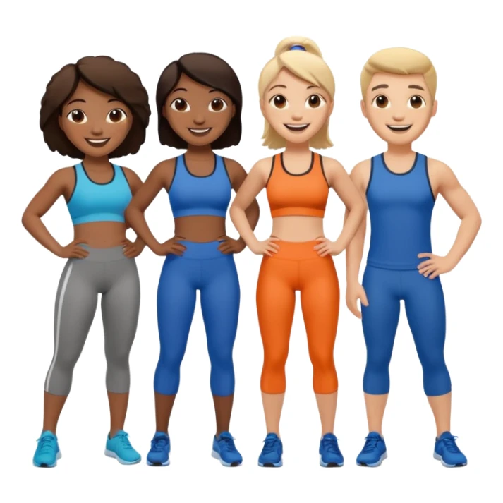 friends going to the gym sticker