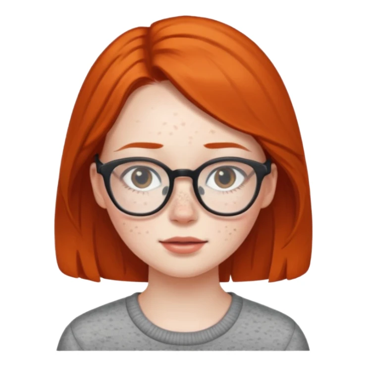 Ugly girl with glasses sticker