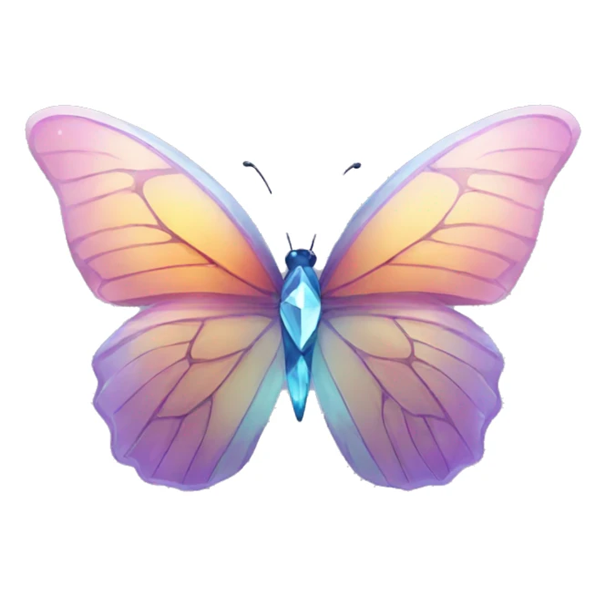 Crystal butterfly sticker