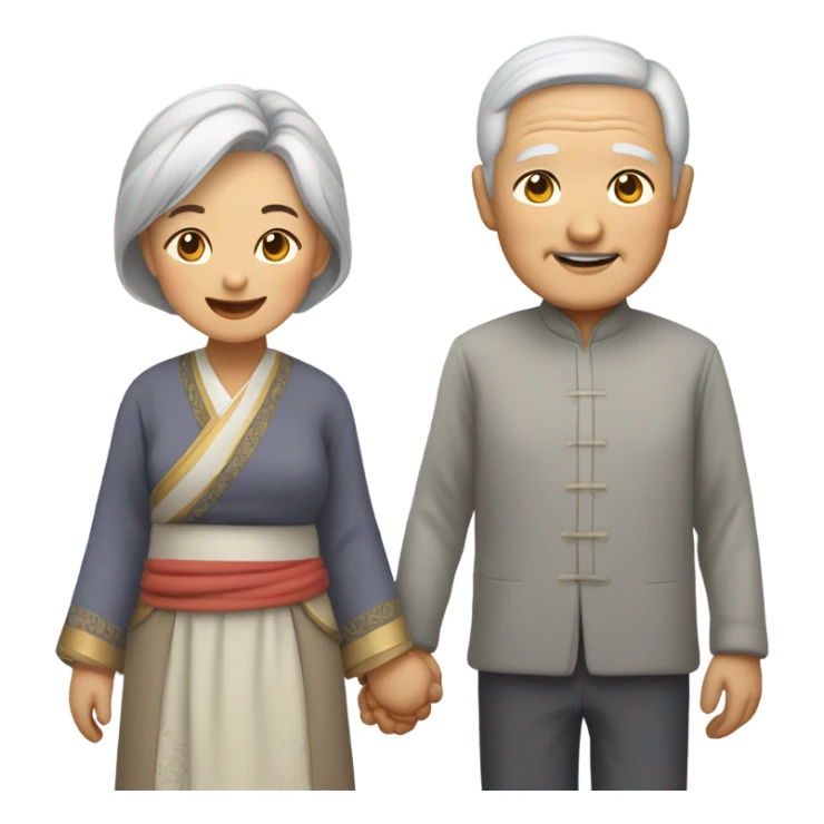 Asian grandparents sticker