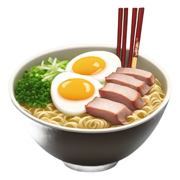 A bowl of ramen with someone eating it sticker