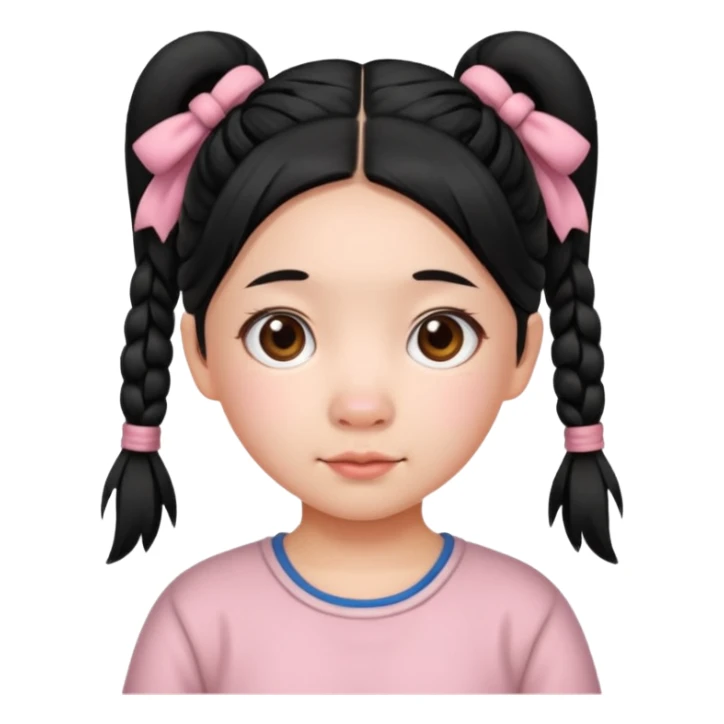 Chinese girl with pig tails sticker