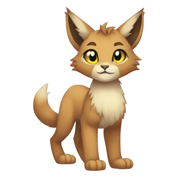 Anthropomorphic Furry-Sona-Fakemon Lynx-Caracal Full Body sticker