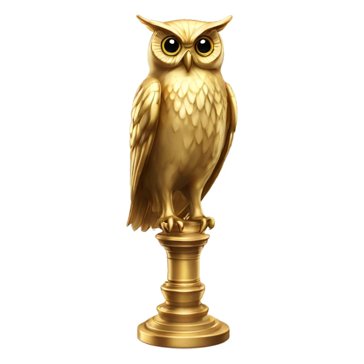 Dumbledore's owl gold skinny tall lectern  with candles sticker