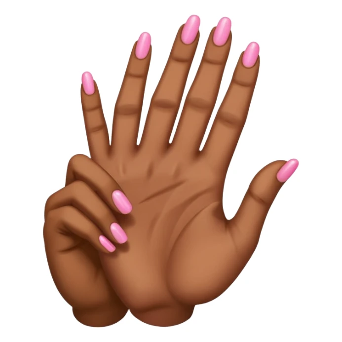 Brown skin hand doing a pinky promise sticker