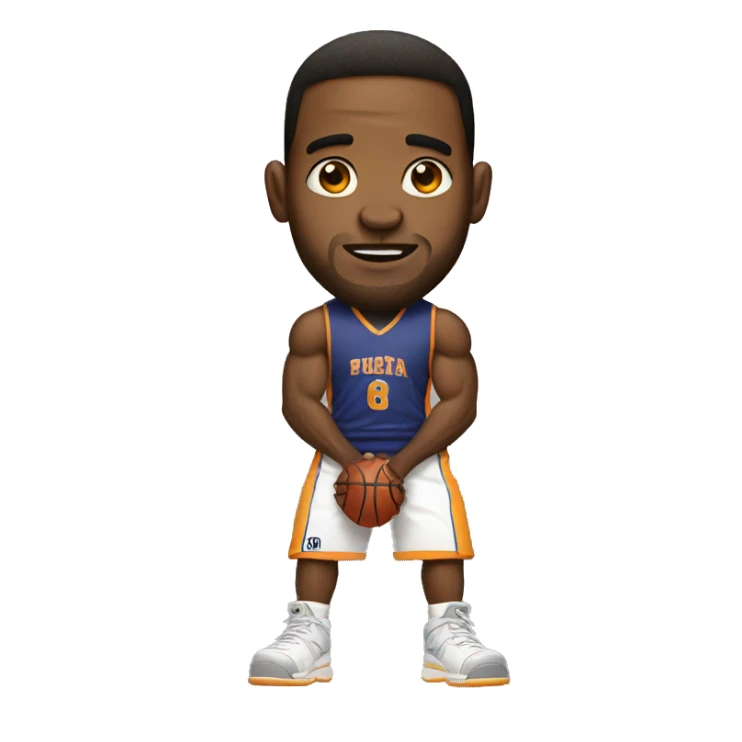 Buff basketball player sticker