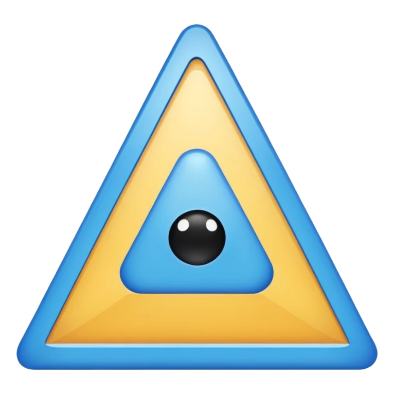 Single Triangle with a dot in the center sticker