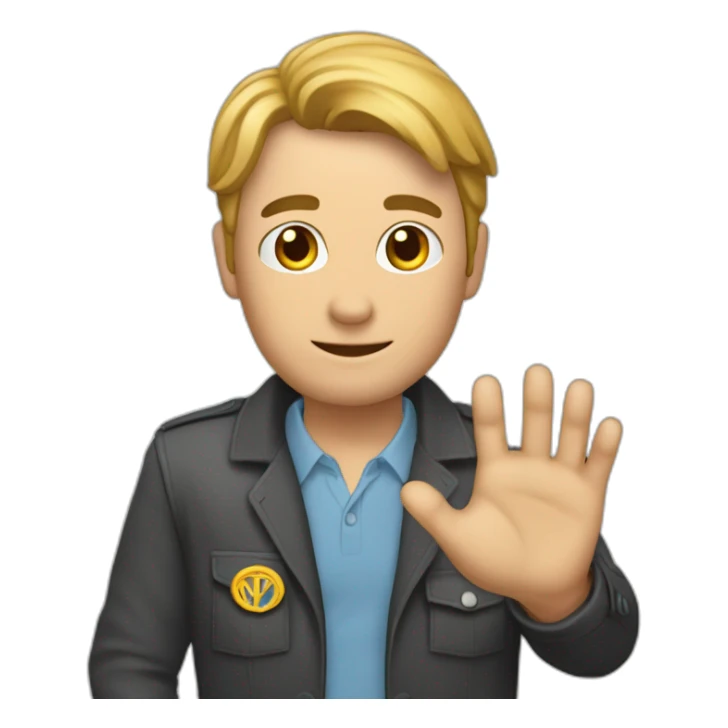 Un homme avec les mains dans la poche sticker