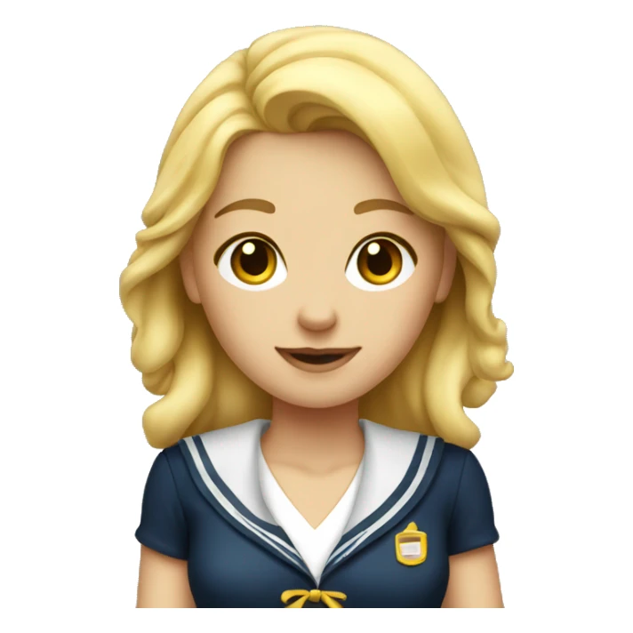 Blonde girl sailor sticker