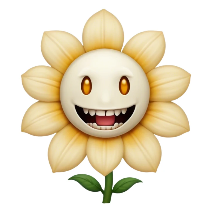 flower with scary theeth but no face sticker