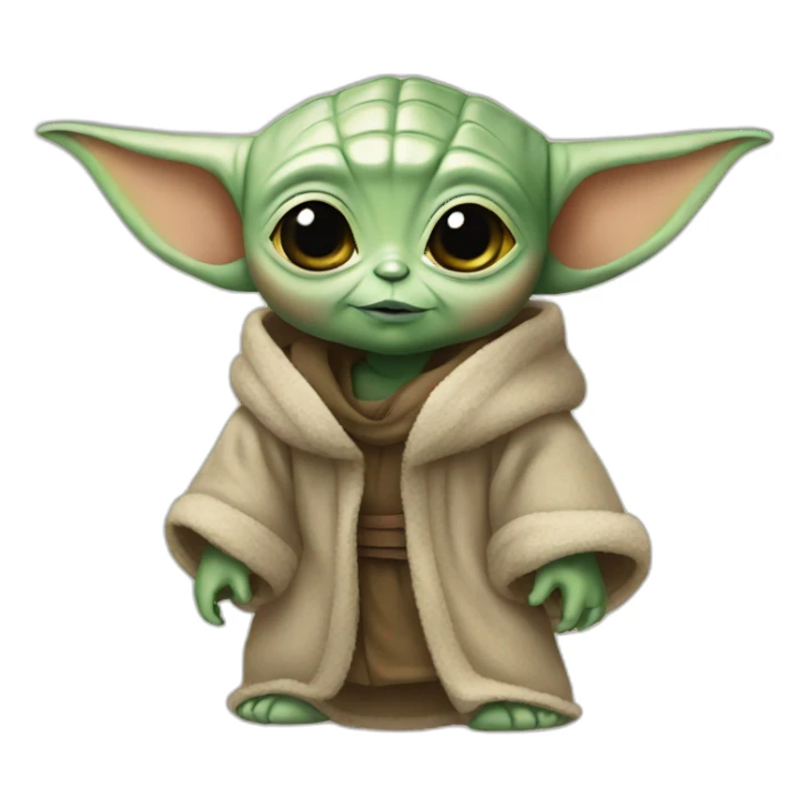 girl baby yoda sticker