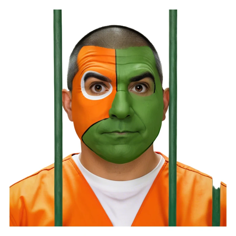 USA congressman Representative Robert Garcia in a orange jumpsuit behind bars sticker