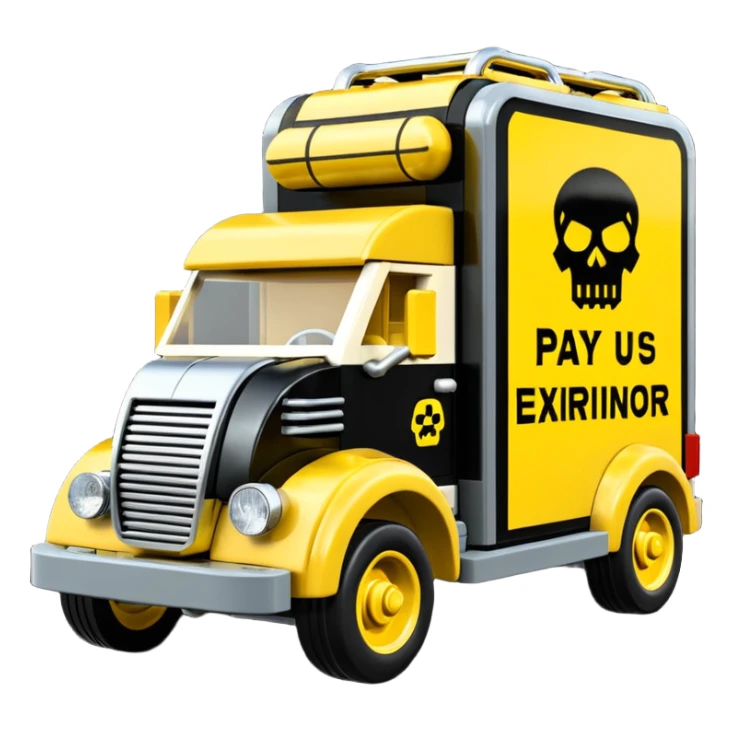 Heroic Lego SuperBug Ron’s toxic-oozing exterminator thorax superminator antique tall moving van hot rod(motto: Pay us to kill ’em) sticker
