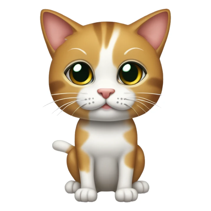 gato com bocão, cílios postiço e unhas pintadas debochado  sticker