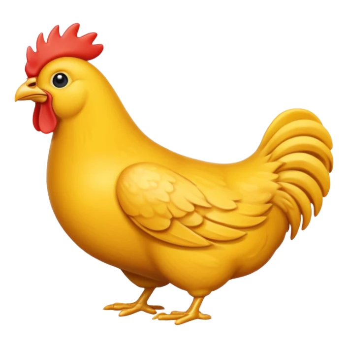 yellow chicken paw or claw classic emoji style sticker