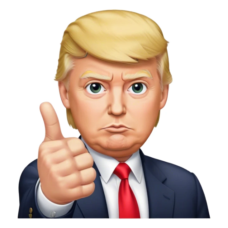 Donald Trump points his finger at the camera sticker