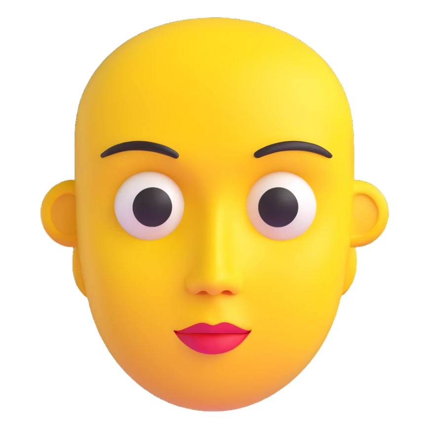 side eye emoji, yellow face, playful look, 3D style sticker