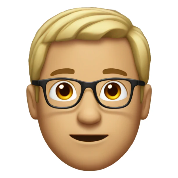 Men with glasses, middle age,cut hair sticker