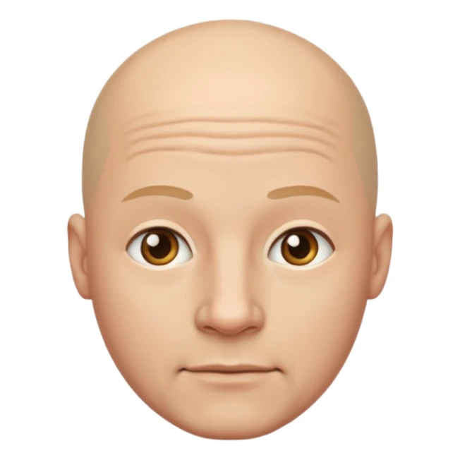 bald color (255,255,255) skinned man sticker