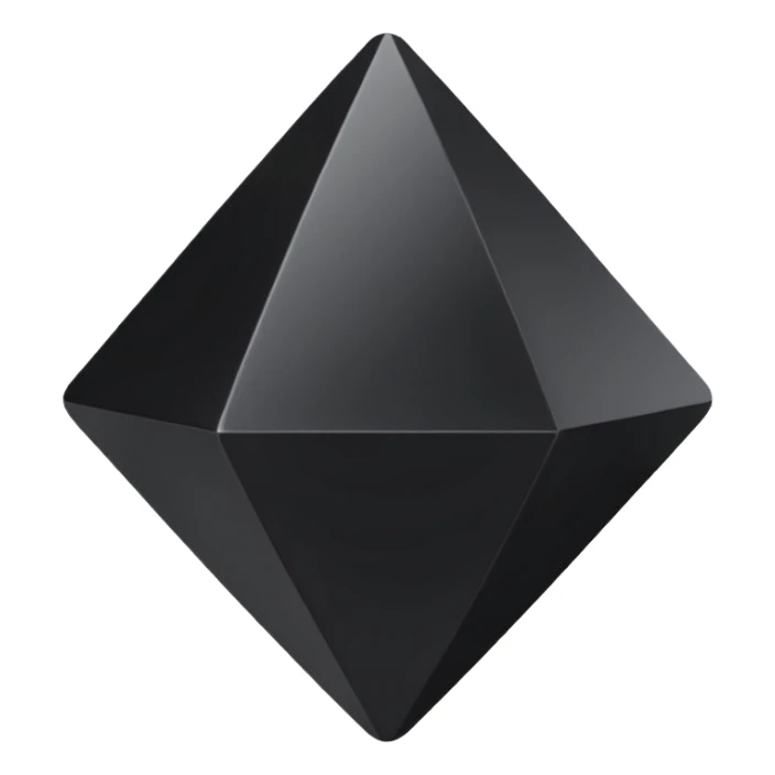 3d diamond shape matte black. diamond shape like on a playing card sticker