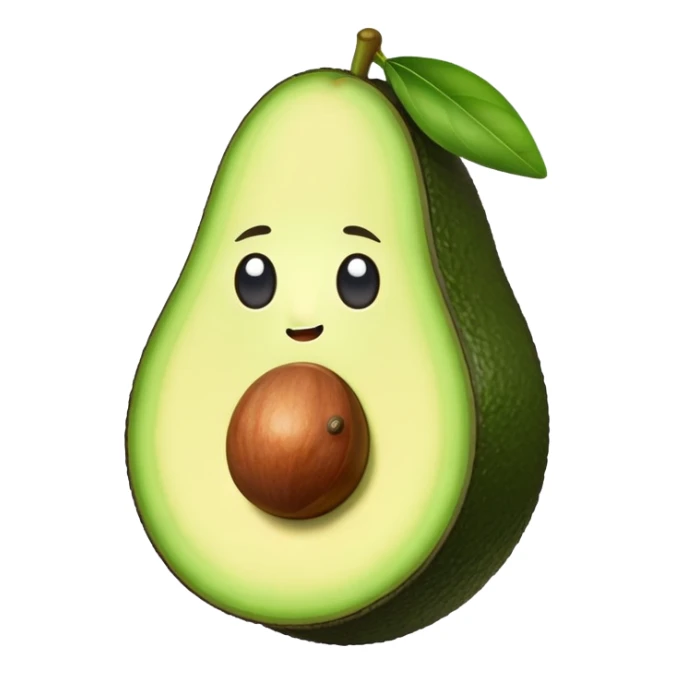 Avocado che fa la linguaccia pensosamente  sticker