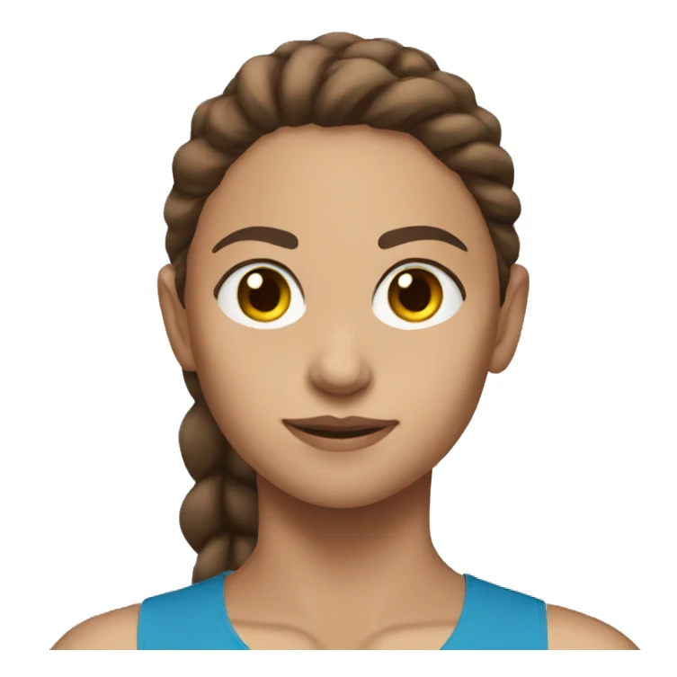 brown hair girl track and field sticker
