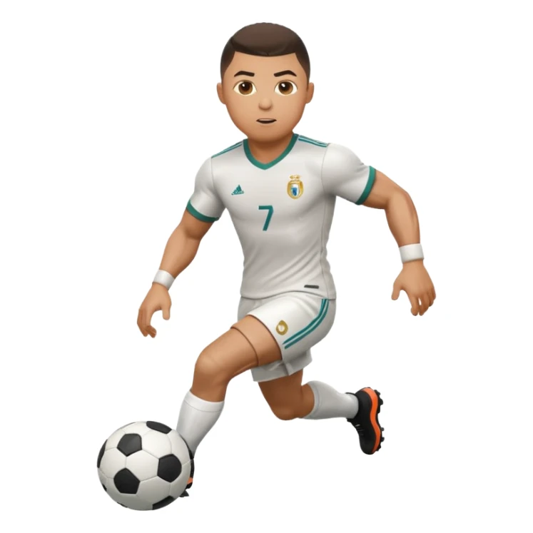 Ronaldo dribbling with a football sticker